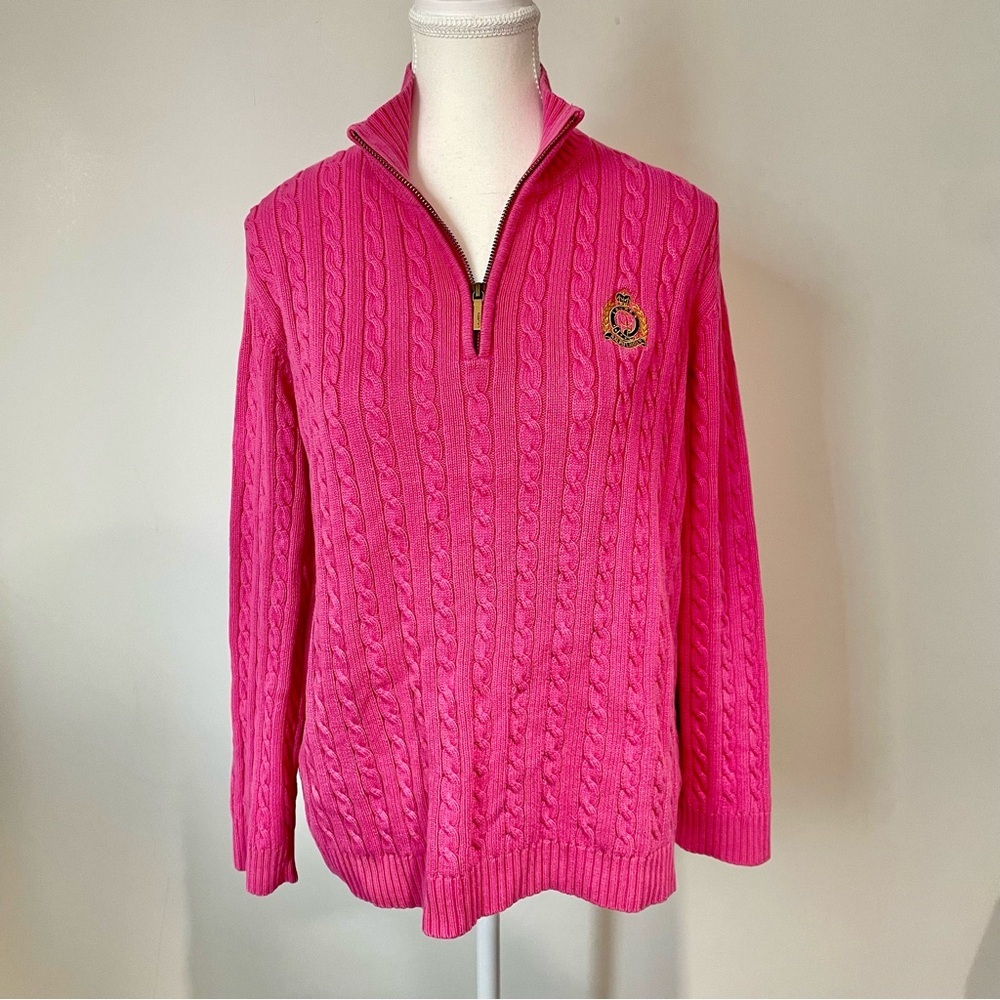 Lauren Ralph Lauren Pink Cable Knit Sweater